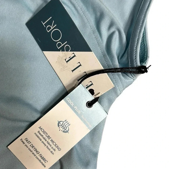 Y2K, Vtg, NWT , ELLE  T shirt women L.,cap sleeve,gym, Athleisure,fitted,long - Picture 9 of 9